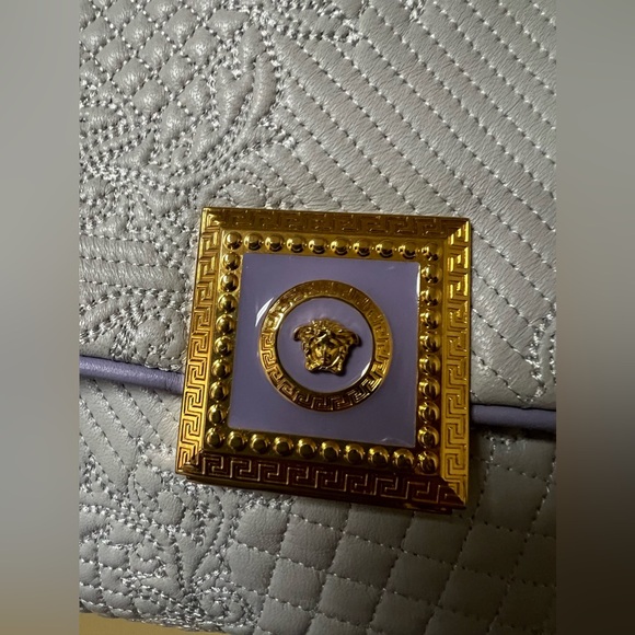 Versace Purple Micro Vanitas Flap Shoulder Bag with Chain - Picture 8 of 16
